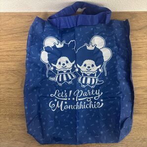 Monchhichi モンチッチ 手提げ袋 エコバッグ 50周年記念 ブルー