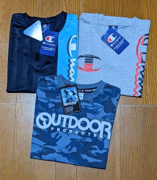 新品(150)半袖Tシャツ3枚 champion OUTDOOR チャンピオン アウトドア 男の子