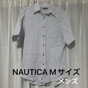 半袖 チェックシャツ NAUTICA ノーティカ 半袖シャツ メンズ Mサイズ