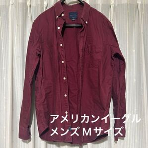 アメリカンイーグルシャツ シャツ 長袖 メンズ 夏服 Mサイズ American eagle 古着