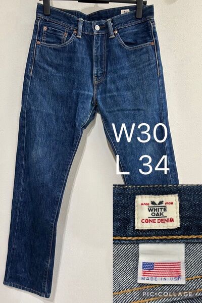 アメリカ製 リーバイス505 ホワイトオークコーンデニム w30 L34 made in USA 訳アリ