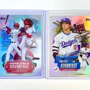 【2枚セット】大谷翔平 topps HOME FIELD ADVANTAGE エンゼルス 2023 & ドジャース 2025