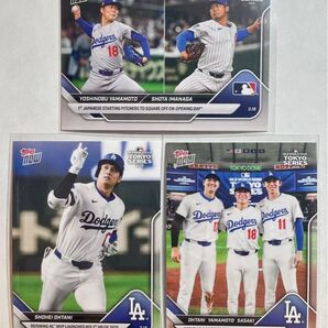 【3枚】大谷翔平 山本由伸 佐々木朗希 今永昇太 ドジャース カブス 2025 東京シリーズ MLB開幕戦 TOPPS NOW