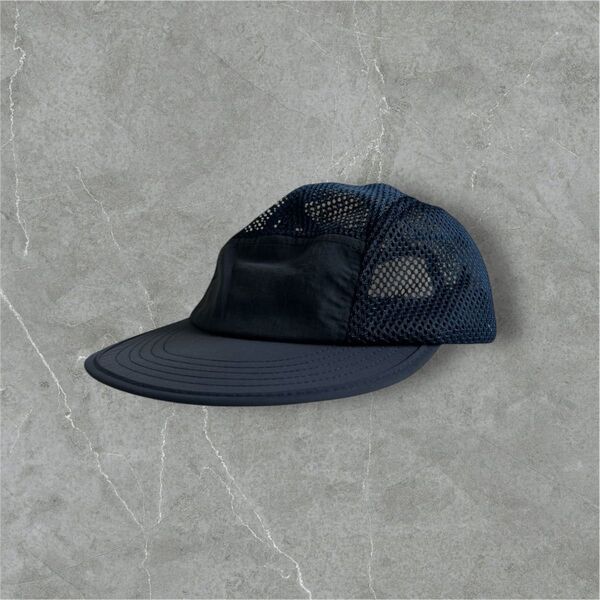 5パネルメッシュジェットキャップ 新品 UL 5panel cap ネイビー jet mesh navy フリーサイズ 無地デザ