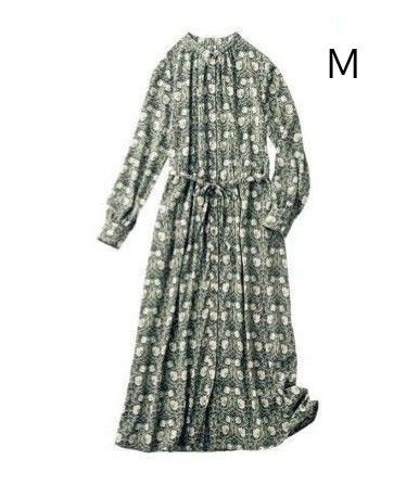 【新品】ウィリアム・モリス ピンパーネル柄 ワンピース Мサイズ ボタニカル柄