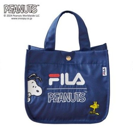【新品】PEANUT スヌーピー FILA トートバッグ ネイビー 青