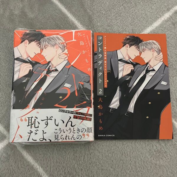 コントラディクト 2 大島かもめ アニメイトリーフレット BLマンガ特典セット