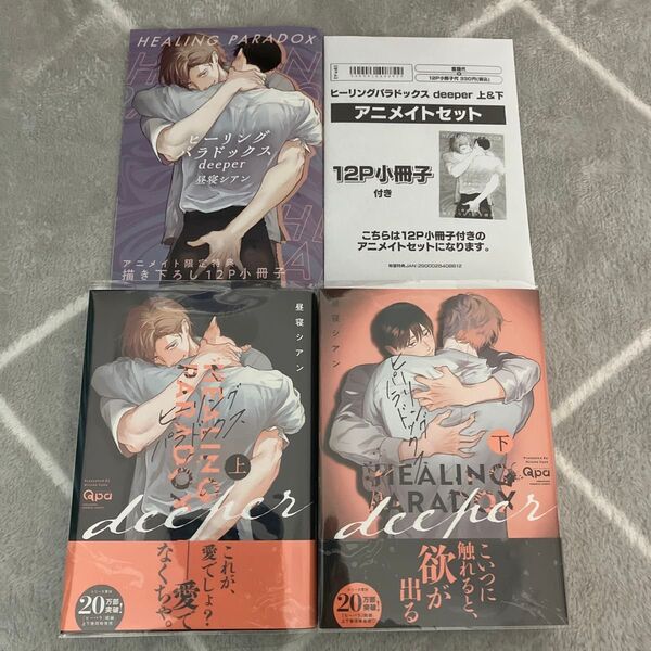 ヒーリングパラドックス deeper 上下 アニメイト BLマンガ特典セット