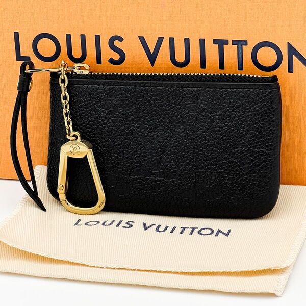 美品 LOUIS VUITTON ルイ ヴィトン アンプラント モノグラム ポシェットクレ コインケース 財布 黒 M80879