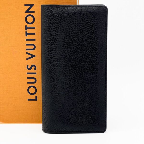 美品 LOUIS VUITTON ルイヴィトン トリヨン ポルトフォイユ ブラザ 二つ折り 長財布 黒 ブラック M58192