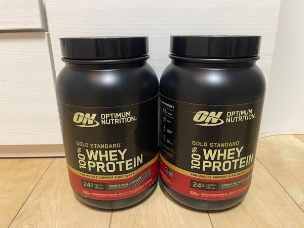 【2個セット】Optimum Nutrition ホエイプロテイン ダブルリッチチョコレート 新品 未開封