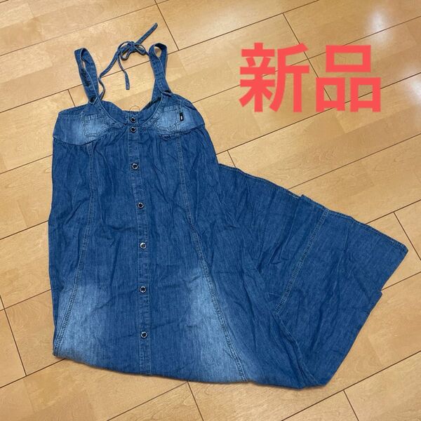 BARKS バックス デニム キャミロングワンピース マキシ