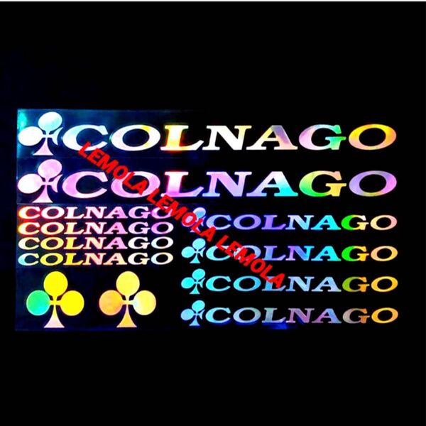 COLNAGO コルナゴ フレーム ステッカー レインボー (シルバー地)