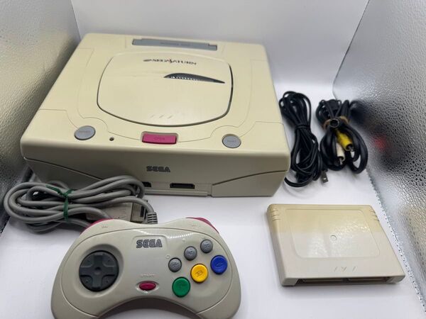 動作確認済み!セガサターン 一式セット!パワーメモリー付き バックアップ電池新品交換済みです HST-3220 ②