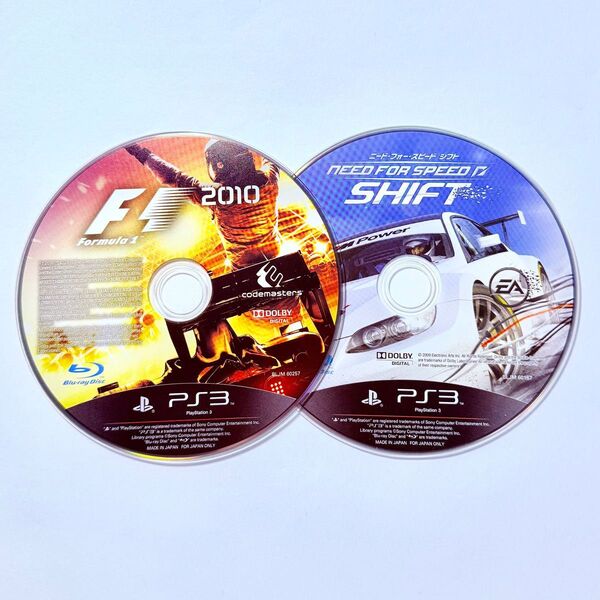 PS3 Formula1 2010 ニード・フォー・スピード シフト ディスクのみセット