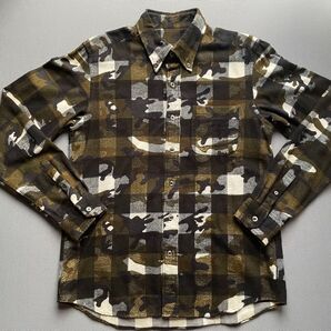 SOPHNET ブロックチェック 迷彩 ネルシャツ Mサイズ 美品