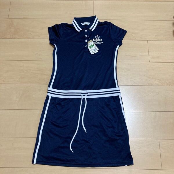 新品 TIGORA ティゴラ ワンピース ゴルフウェア ネイビー M