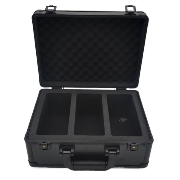 PSA BGS 鑑定済みトレカ用 アタッシュケース ストレージボックス 高品質 アルミ製 ダイヤモンド柄 ブラック 3列