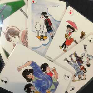 超レア!【非売品】懸賞品.あだち充.特大トランプ5枚.サンデー.ポストカード.ラミネートカード タッチ みゆき ナイン ラフ ラミカードk