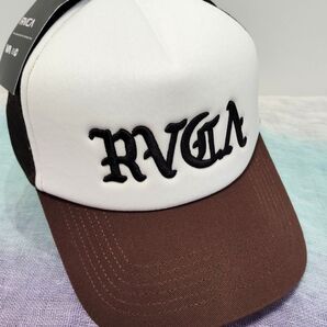 【新品 RVCA(ルーカ)】インパクトあるデザインロゴの立体刺繍メッシュキャップ BALANCE BF041952 ブラック