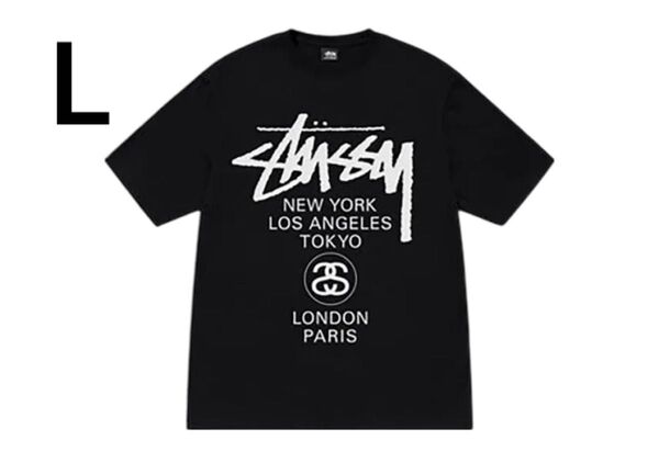 Stussy World Tour Tee (25SS) "Black" Size L