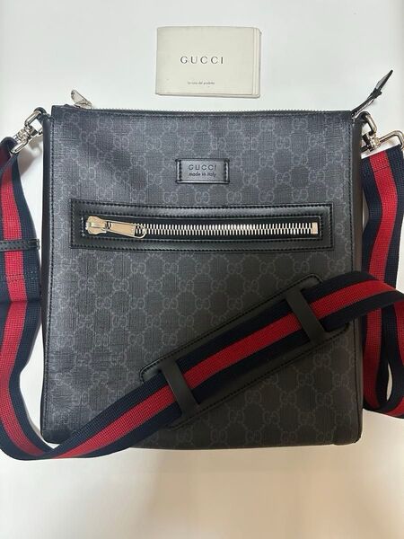 GUCCI グッチ GGスプリーム 474137 ショルダーバッグ 斜め掛け メッセンジャーバック レザー