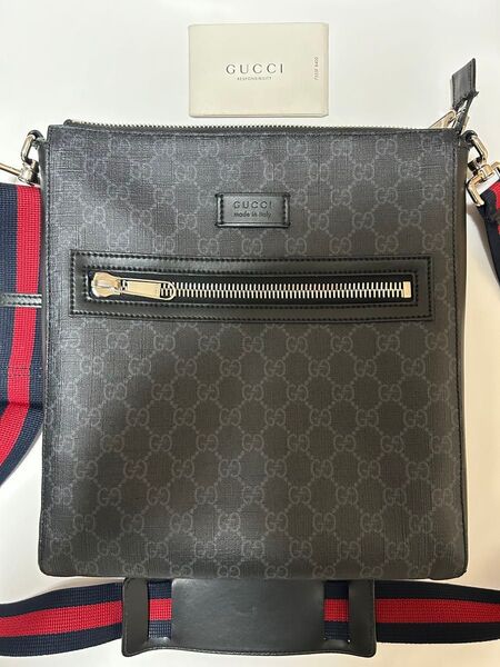 GUCCI グッチ GGスプリーム 474137 ショルダーバッグ 斜め掛け メッセンジャーバック レザー クロスボディ