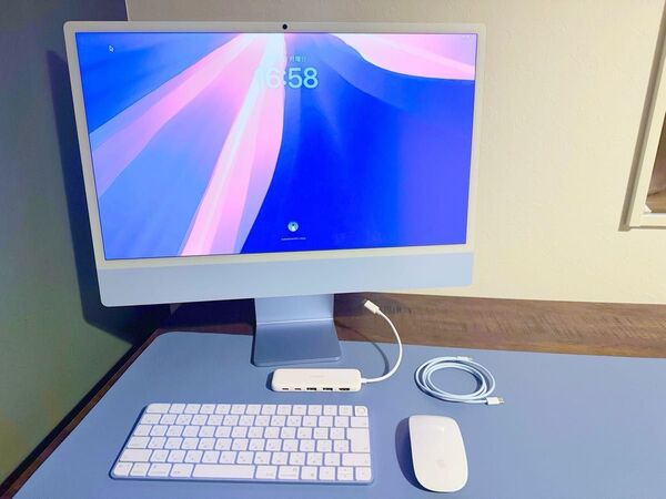 M4 Apple iMac 24インチ メモリ16GB SSD512GB ブルー