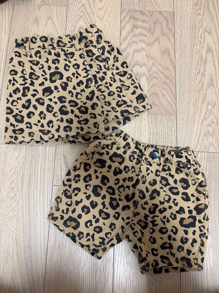 バースデイ ハーフパンツ ショートパンツ スカート マイリトルワンダー 100cm レオパード 豹柄 キッズ 子供服