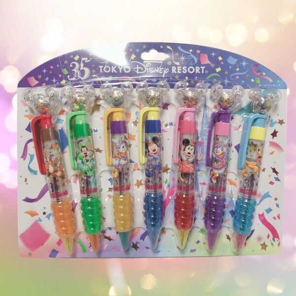 早いものがち☆彡新品 未開封 希少品 東京ディズニーリゾート 35周年 ボールペンセット ディズニーラウンド ディズニー匿名配送