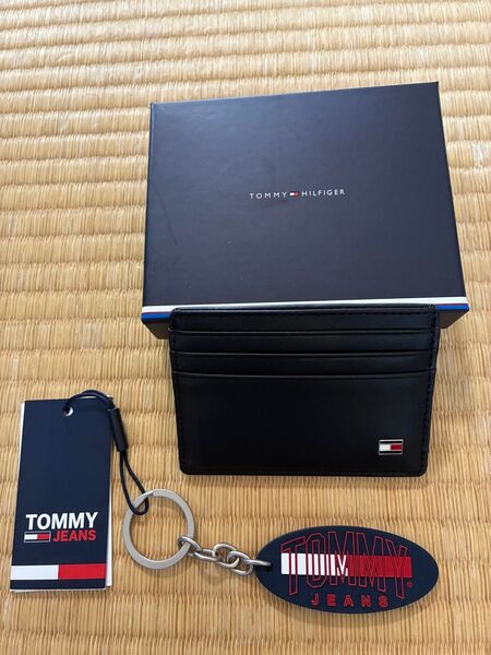 【未使用品】TOMMY カードケース黒 & キーホルダー濃紺