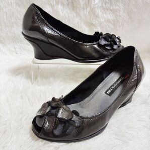 美品! COMPOSITION 9nine 24cm 黒 +6cm オープントゥ