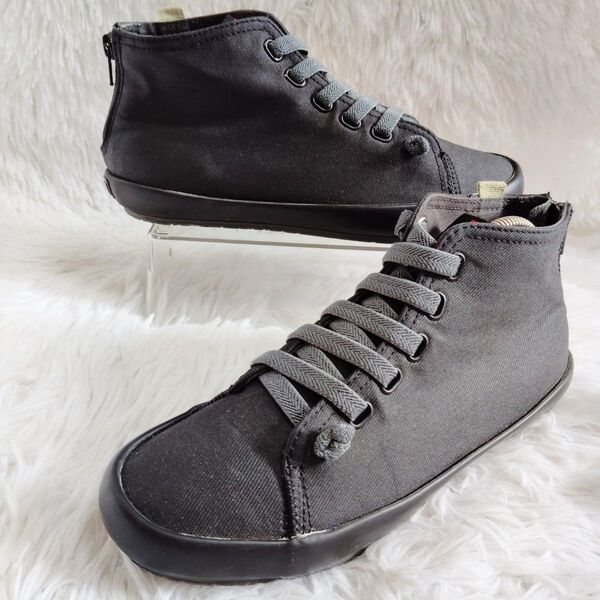 美品! CAMPER カンペール ルンボ 黒 36/23 バックジップ