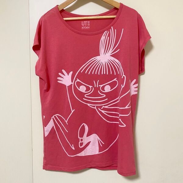 リトルミイ ユニクロ UT ピンク コラボ Tシャツ フレンチスリーブ ゆったり カットソー ムーミン M ポリエステル 半袖 夏