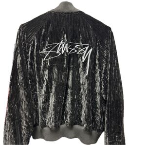 レア商品 stussy ベロア ブルゾン ジャケット MA-1