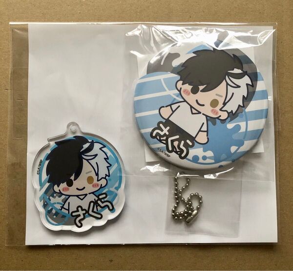 WIND BREAKER/セガ ラッキーくじオンライン 桜遥 缶バッジ アクリルキーホルダー2点セット
