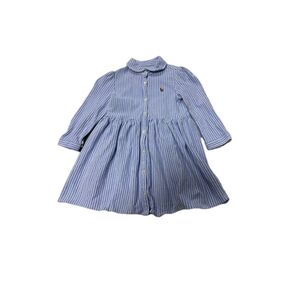 【ラルフローレン】美品 長袖ワンピース ストライプ 女の子 24m 90cm