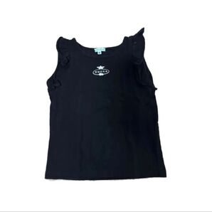 【TOCCAトッカ】美品 肩フリルトップス ベビーキッズガールズ ブラック 80