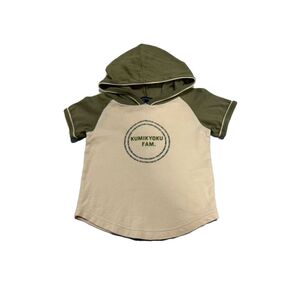 【クミキョクファム】半袖トップス フード付き パーカー風 Tシャツ 80〜90