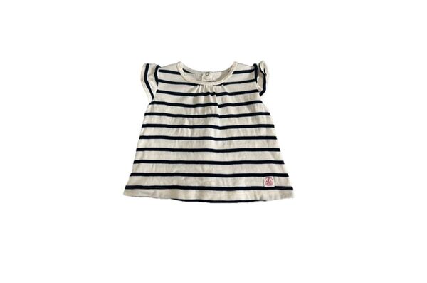 【プチバトー】美品 ボーダー柄トップス ベビーキッズ 女の子 12m 74cm