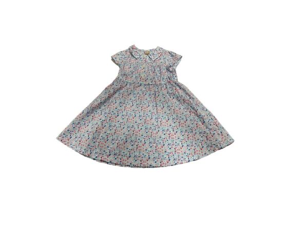 【プティマイン】美品 花柄半袖ワンピース 清楚系 女の子 100cm