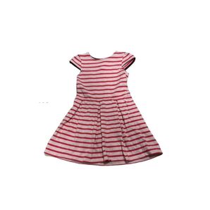 【プチバトー】美品 半袖ワンピース ピンクボーダー柄 6ans 114cm