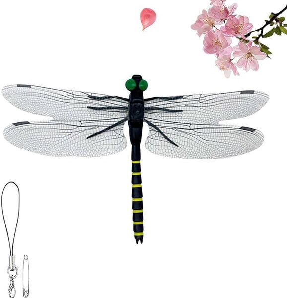 おにやんまくん 虫除けオニヤンマ 12cm 本物サイズ 蜂よけオニヤンマ 蜻蛉 模型 トンボ 登山キャンプ釣り 衣服 玄関