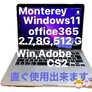 MacBook Pro. 13 office365 2024 windows11pro Macノートパソコン ssd 512