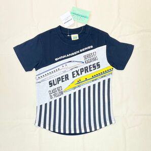 子供服 男の子 新幹線 新品 120cm 半袖 Tシャツ かがやき ドクターイエロー Dr.Yellow