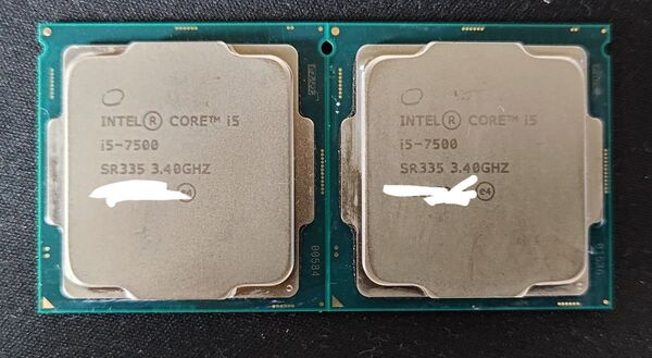 CPU Intel Core i5 7500 2枚
