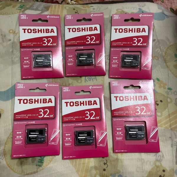 TOSHIBA microSDHC UHS-Iカード 32GB 6個セット