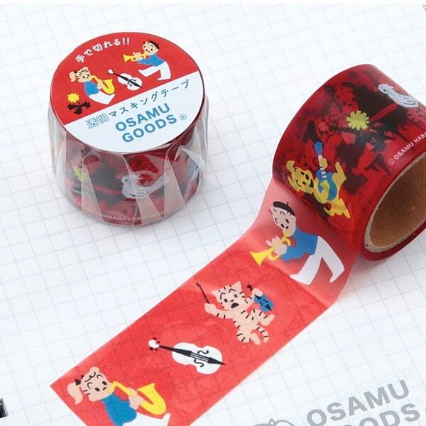オサムグッズ 透明 マスキングテープ OSAMU GOODS マステ 30㎜ × 5M