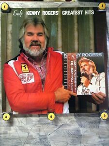 SJ【大型ポスター/600x600】ケニー・ロジャース-Kenny Rogers/Lady (1981年)古い販促用非売品ポスター