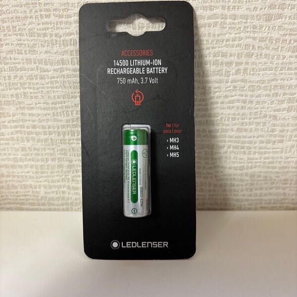 LEDLENSER 専用充電池 Li-ion 14500 750mAh 3.7V 500985